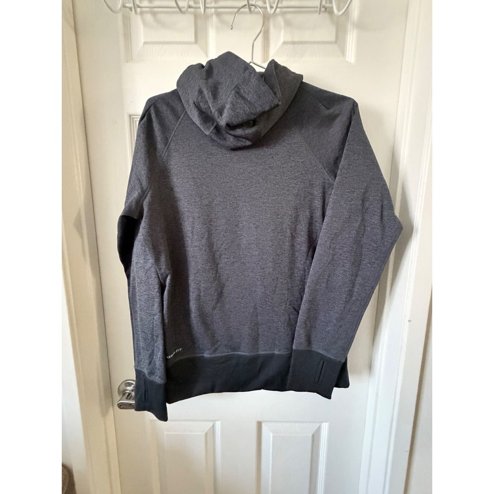 Nike Therma-FIT Women's Pullover Hoodie Gray Heather Swoosh Training M - Picture 3 of 4